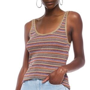 NWT Ba&sh striped glitter tank, size 10 (L)